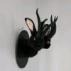 Black Horned Rabbit Taxidermy Mount – Two-Faced Jackalope Style